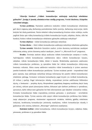 VIDINĖS KOMUNIKACIJOS AUKŠTOJOJE MOKYKLOJE TOBULINIMO GALIMYBĖS. Paveikslėlis 6