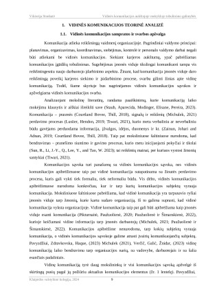 VIDINĖS KOMUNIKACIJOS AUKŠTOJOJE MOKYKLOJE TOBULINIMO GALIMYBĖS. Paveikslėlis 9