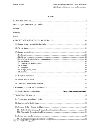MEDINIO GYVENAMOJO NAMO IŠ CLT PLOKŠČIŲ ŽALIAKELIO G. 24, SLENGIŲ K., KLAIPĖDOS R. SAV., STATYBOS PROJEKTAS. Paveikslėlis 2
