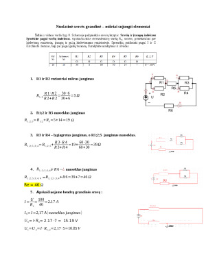 Nuolatinė srovės grandinė – mišriai sujungti elementai