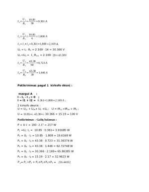 Nuolatinė srovės grandinė – mišriai sujungti elementai. Paveikslėlis 2