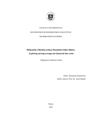 Slenkančių vidurkių tyrimas finansinėse laiko eilutėse