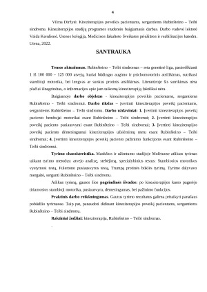 KINEZITERAPIJOS POVEIKIS PACIENTAMS, SERGANTIEMS RUBINŠTEINO – TEIBI SINDROMU. Paveikslėlis 4