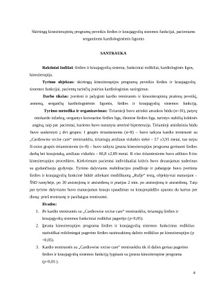 SKIRTINGŲ KINEZITERAPINIŲ PROGRAMŲ POVEIKIS ŠIRDIES IR KRAUJAGYSLIŲ SISTEMOS FUNKCIJAI, PACIENTAMS SERGANTIEMS KARDIOLOGINĖMIS LIGOMIS. Paveikslėlis 4