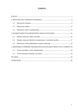 MENTORYSTĖ PRADEDANČIŲJŲ MUZIKOS MOKYTOJŲ PROFESINĖJE VEIKLOJE. Paveikslėlis 5
