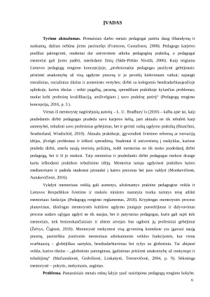 MENTORYSTĖ PRADEDANČIŲJŲ MUZIKOS MOKYTOJŲ PROFESINĖJE VEIKLOJE. Paveikslėlis 6