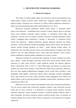 MENTORYSTĖ PRADEDANČIŲJŲ MUZIKOS MOKYTOJŲ PROFESINĖJE VEIKLOJE. Paveikslėlis 9