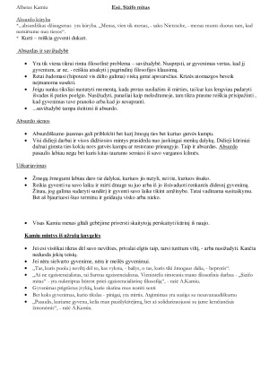 Alberas Kamiu Esė. Sizifo mitas