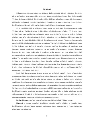DVIRAČIŲ IR PĖSČIŲJŲ EISMO KONFLIKTINIŲ TAŠKŲ ANALIZĖ IR SPRENDIMŲ SIŪLYMAI. Paveikslėlis 7