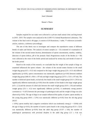 Įvairių veislių šunų apvaisinimo kriterijų tyrimas ir vertinimas. Paveikslėlis 7