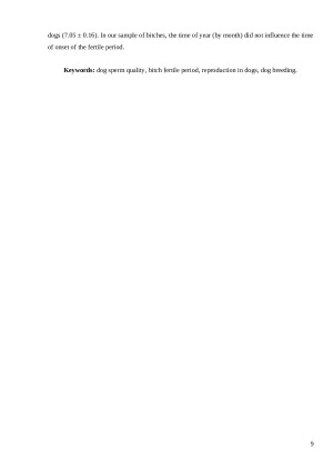 Įvairių veislių šunų apvaisinimo kriterijų tyrimas ir vertinimas. Paveikslėlis 9