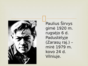 Paulius Širvys. Paveikslėlis 2