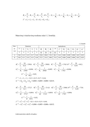 Nuoseklusis ir lygiagretusis rezistorių sujungimas. Paveikslėlis 3