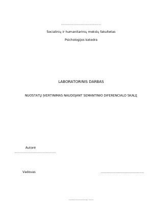 Nuostatų įvertinimas pagal semantinio diferencialo skalę