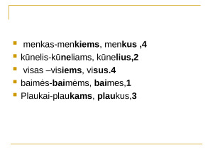 Sukirčiuoti, nustatyti kirčiuotes. Užduotys 9 kl. Paveikslėlis 4