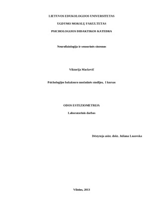 Odos esteziometrija. Paveikslėlis 1