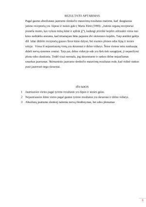 Odos esteziometrija. Paveikslėlis 6