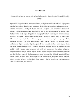 Operantinis sąlygojimas: virtualios žiurkės Sniffy elgesio tyrimas. Paveikslėlis 3
