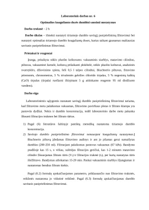 Optimalios koagulianto dozės dumblui sausinti nustatymas