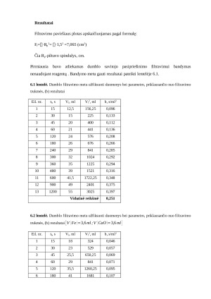 Optimalios koagulianto dozės dumblui sausinti nustatymas. Paveikslėlis 3