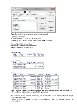 Optimizavimas tiesinio programavimo metodu. Paveikslėlis 2