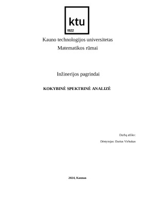 KOKYBINĖ SPEKTRINĖ ANALIZĖ