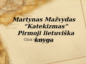 M. Mažvydas KATEKIZMAS