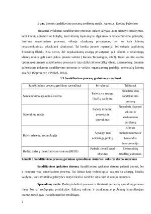 UAB „X“ ĮMONĖS SANDELIAVIMO PROCESO ANALIZĖ. Paveikslėlis 7