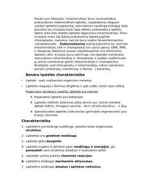 Ląstelės. Biologijos konspektas. Paveikslėlis 2