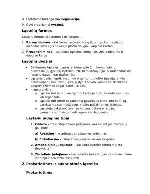 Ląstelės. Biologijos konspektas. Paveikslėlis 3