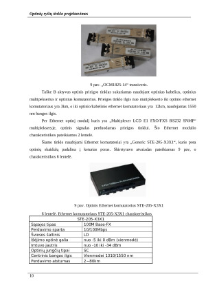 Optinių  ryšių tinklo projektavimas. Individualus darbas. Paveikslėlis 10