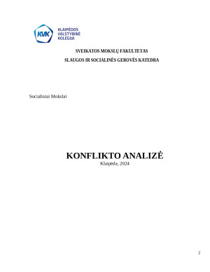 KONFLIKTO ANALIZĖ