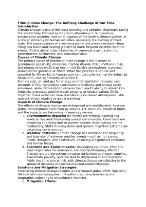 Climate Change- The Defining Challenge of Our Time. Paveikslėlis 1