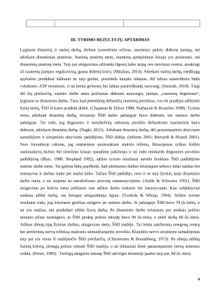 Organizmo nuovargis ir jo ypatumai dirbant statinį darbą. Paveikslėlis 4