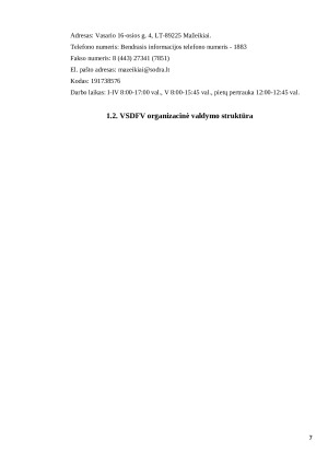 BIURO VEIKLOS ORGANIZAVIMAS VSDFV MAŽEIKIŲ SKYRIUJE. Paveikslėlis 7