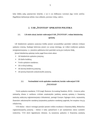 BUHALTERINĖS APSKAITOS BAIGIAMOJO PRAKTINIO MOKYMO ATASKAITA UAB ŠVENTOJI. Paveikslėlis 6