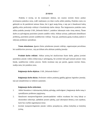 Logistikos baigiamoji praktika. UAB Delamode Baltics. Paveikslėlis 5
