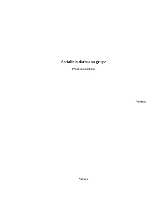 Socialinis darbas su grupe. Praktikos ataskaita. Paveikslėlis 1