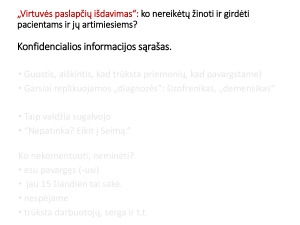 Bendravimo su pacientais ir jų artimaisiais įgūdžių tobulinimas. Paveikslėlis 3
