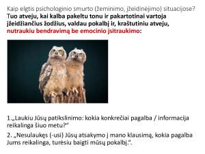 Bendravimo su pacientais ir jų artimaisiais įgūdžių tobulinimas. Paveikslėlis 7