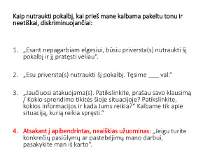 Bendravimo su pacientais ir jų artimaisiais įgūdžių tobulinimas. Paveikslėlis 8