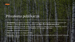 Padidėjusio anglies dioksido ir ozono kiekio pasekmės drebančios drebulės (Populus tremuloides) ir popierinio beržo (Betula papyrifera) lapų cheminei sudėčiai ir dinamikai. Paveikslėlis 2