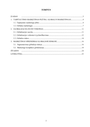 KONCEPTUALIOJI GLOBALAUS MARKETINGO ESMĖ. Paveikslėlis 2