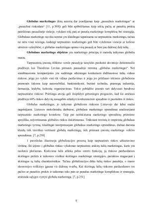 KONCEPTUALIOJI GLOBALAUS MARKETINGO ESMĖ. Paveikslėlis 8