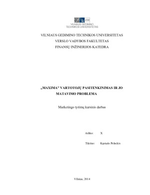 ,,MAXIMA” VARTOTOJŲ PASITENKINIMAS IR JO MATAVIMO PROBLEMA