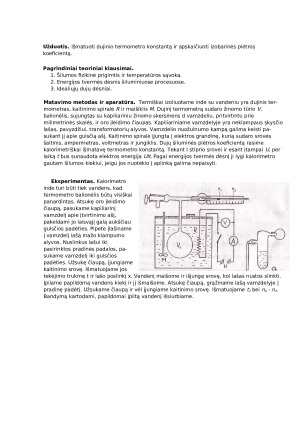 Oro šiluminės plėtros koeficiento radimas kalorimetriniu būdu. Paveikslėlis 2