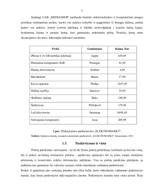 „UAB MEDIASHOP“ RINKODAROS KOMPLEKSO ANALIZĖ. Paveikslėlis 5
