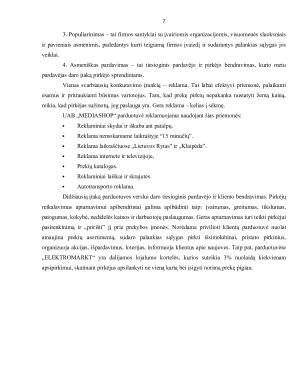 „UAB MEDIASHOP“ RINKODAROS KOMPLEKSO ANALIZĖ. Paveikslėlis 7