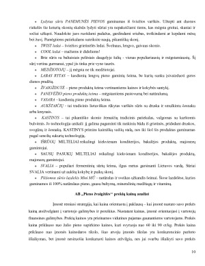 AB ‘‘Pieno žvaigždės‘‘ rinkodaros planas. Paveikslėlis 10