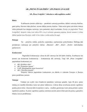 AB ‘‘Pieno žvaigždės‘‘ rinkodaros planas. Paveikslėlis 6